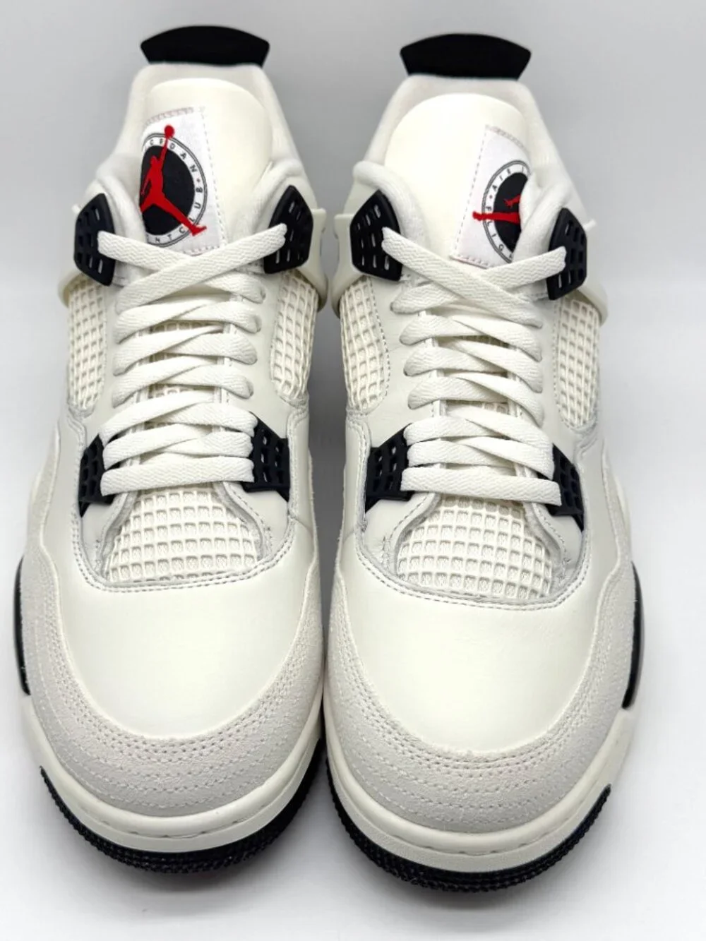 Air Jordan Retro 4 Flight Club Mens Sail Black Shoes Sz 12 New IM4002-100 Nike